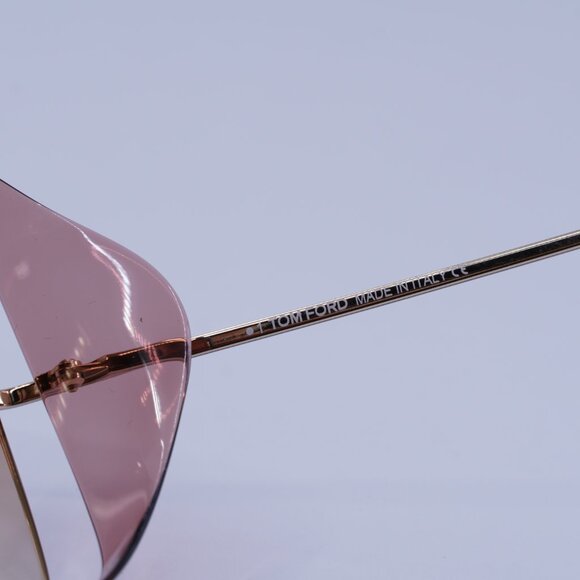 Tom Ford FT0901 28F Toby 02 Sunglasses Gold/Purple Square Frame, Brown Lenses - Picture 8 of 11